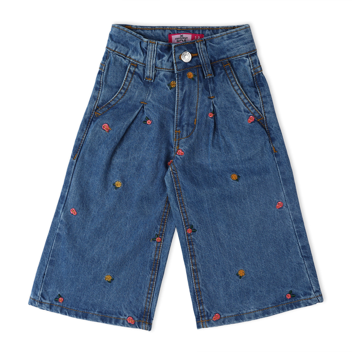 Eminent Girls Wider Leg Denim Pant - Mid Blue, Girls Pants & Capri, Eminent, Chase Value