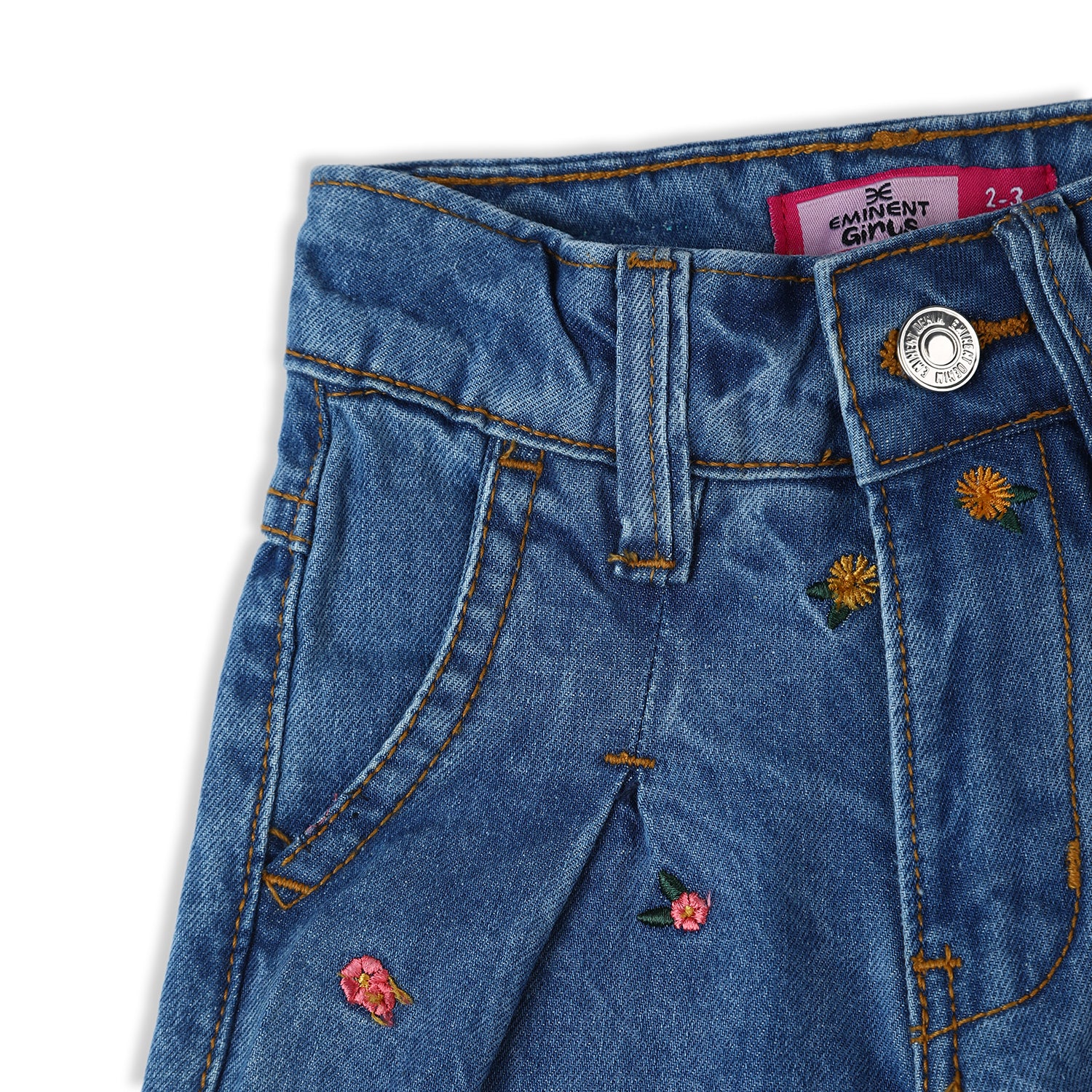 Eminent Girls Wider Leg Denim Pant - Mid Blue, Girls Pants & Capri, Eminent, Chase Value