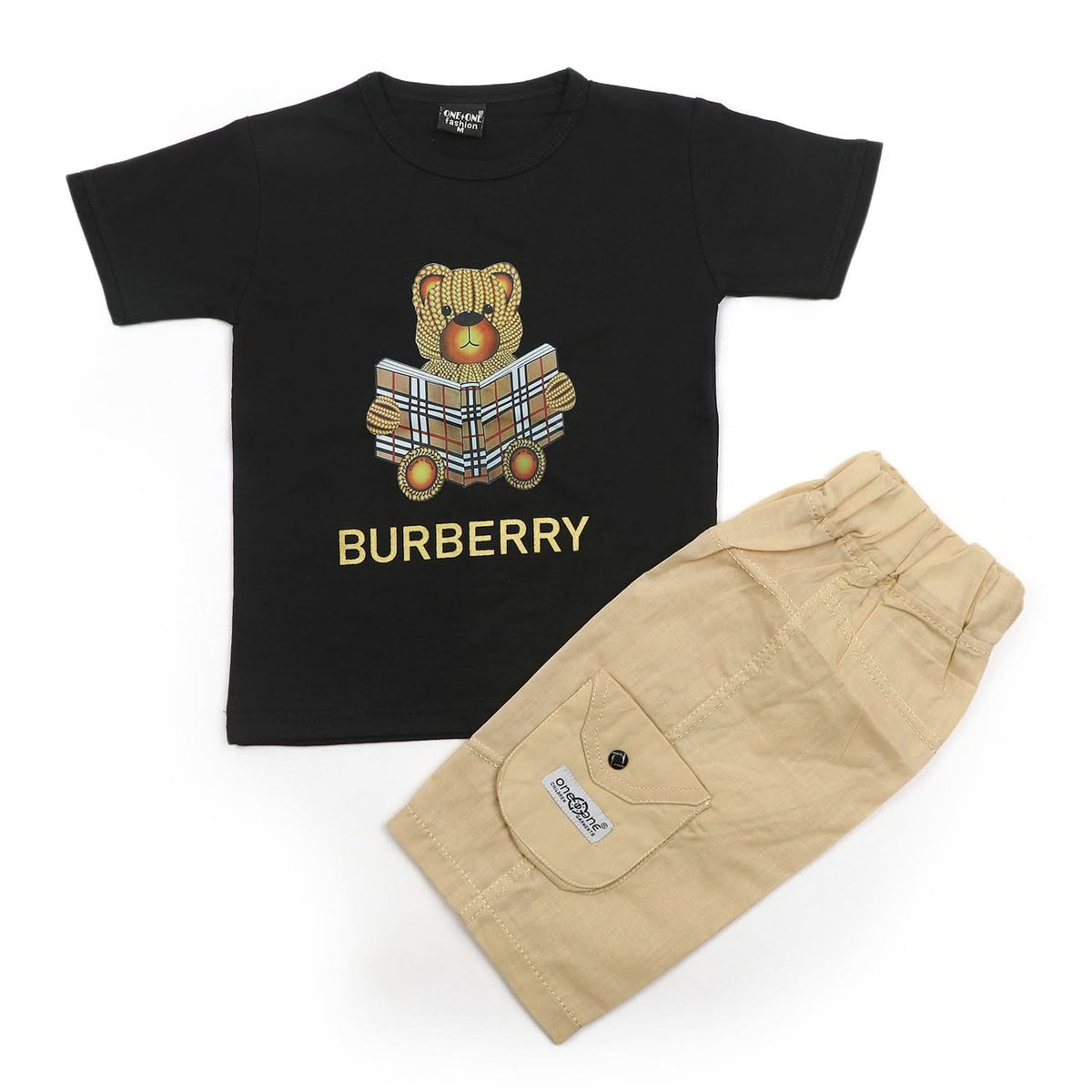 Boys Half Sleeves Short Suit - Black, Boys Sets & Suits, Chase Value, Chase Value