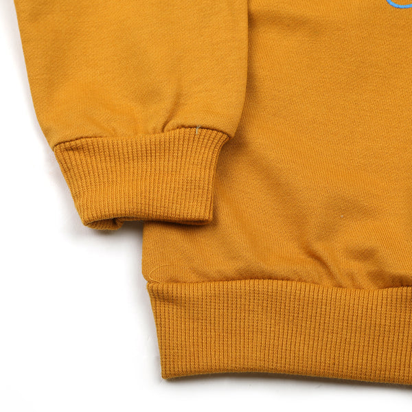 Boys Full Sleeves Hoodie T-Shirt - Mustard