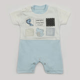 Newborn Boys Half Sleeves Romper - Blue, Newborn Boys Rompers, Chase Value, Chase Value