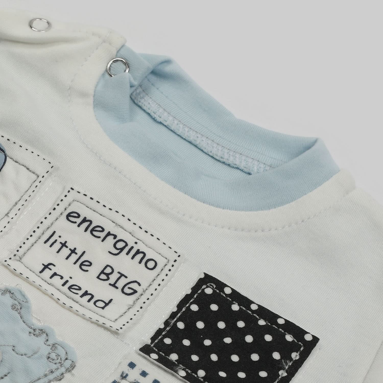Newborn Boys Half Sleeves Romper - Blue, Newborn Boys Rompers, Chase Value, Chase Value
