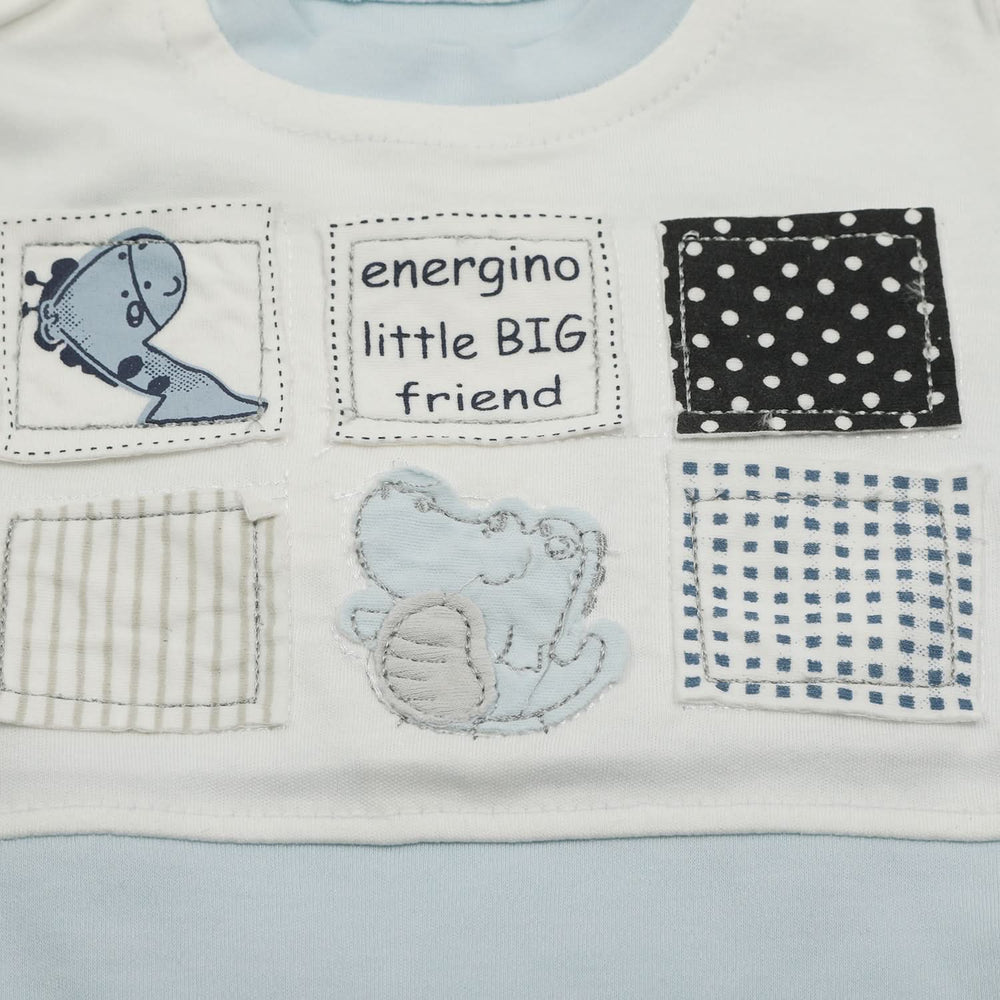 Newborn Boys Half Sleeves Romper - Blue, Newborn Boys Rompers, Chase Value, Chase Value
