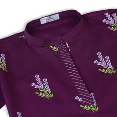 Eminent Girls Embroidered 02 Pcs Shalwar Suit - Purple