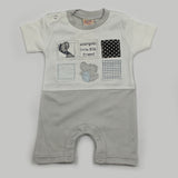 Newborn Boys Half Sleeves Romper - Grey, Newborn Boys Rompers, Chase Value, Chase Value