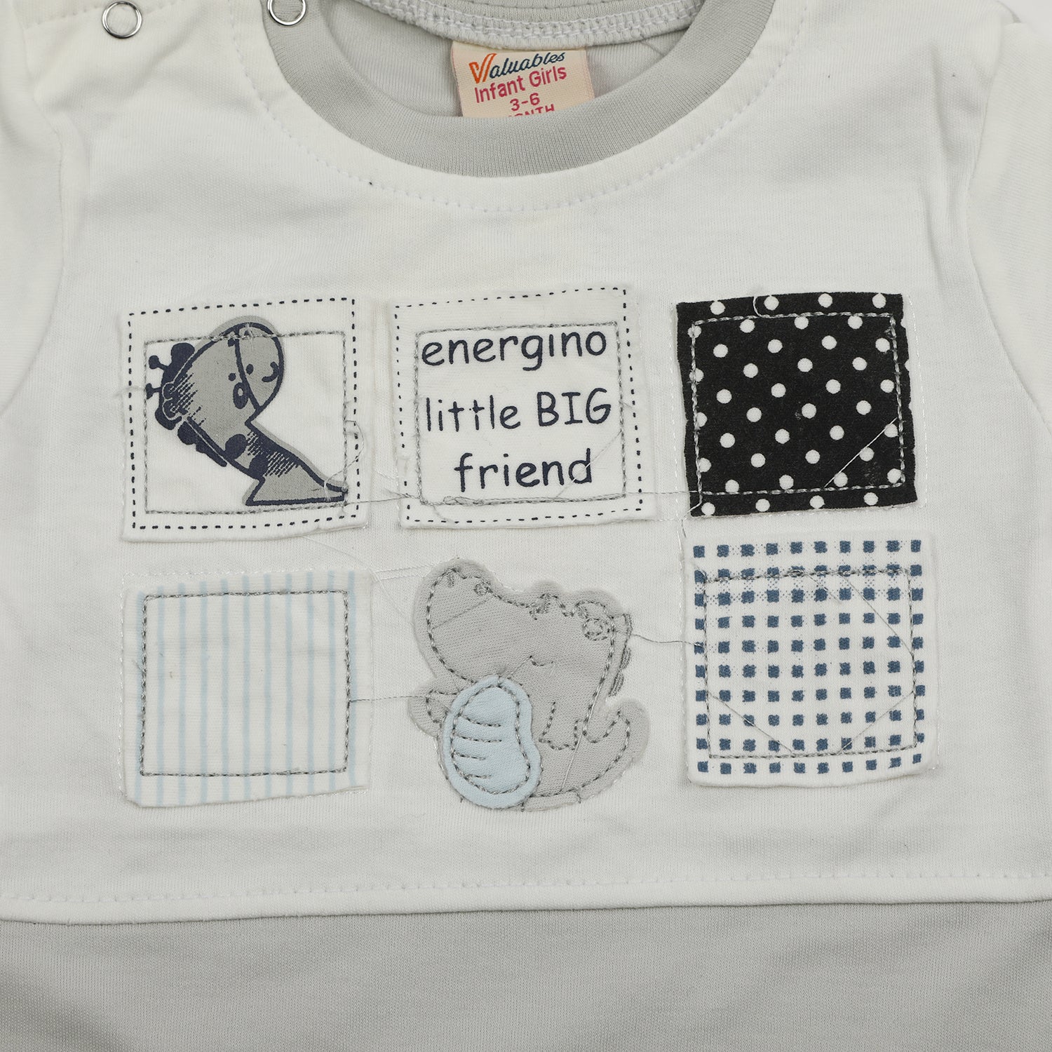 Newborn Boys Half Sleeves Romper - Grey, Newborn Boys Rompers, Chase Value, Chase Value