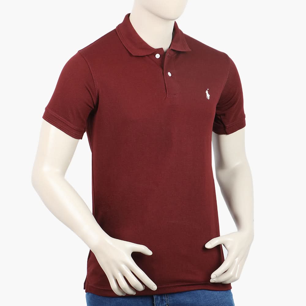 Men's Half Sleeves Polo T-Shirt - Maroon, Men's T-Shirts & Polos, Chase Value, Chase Value