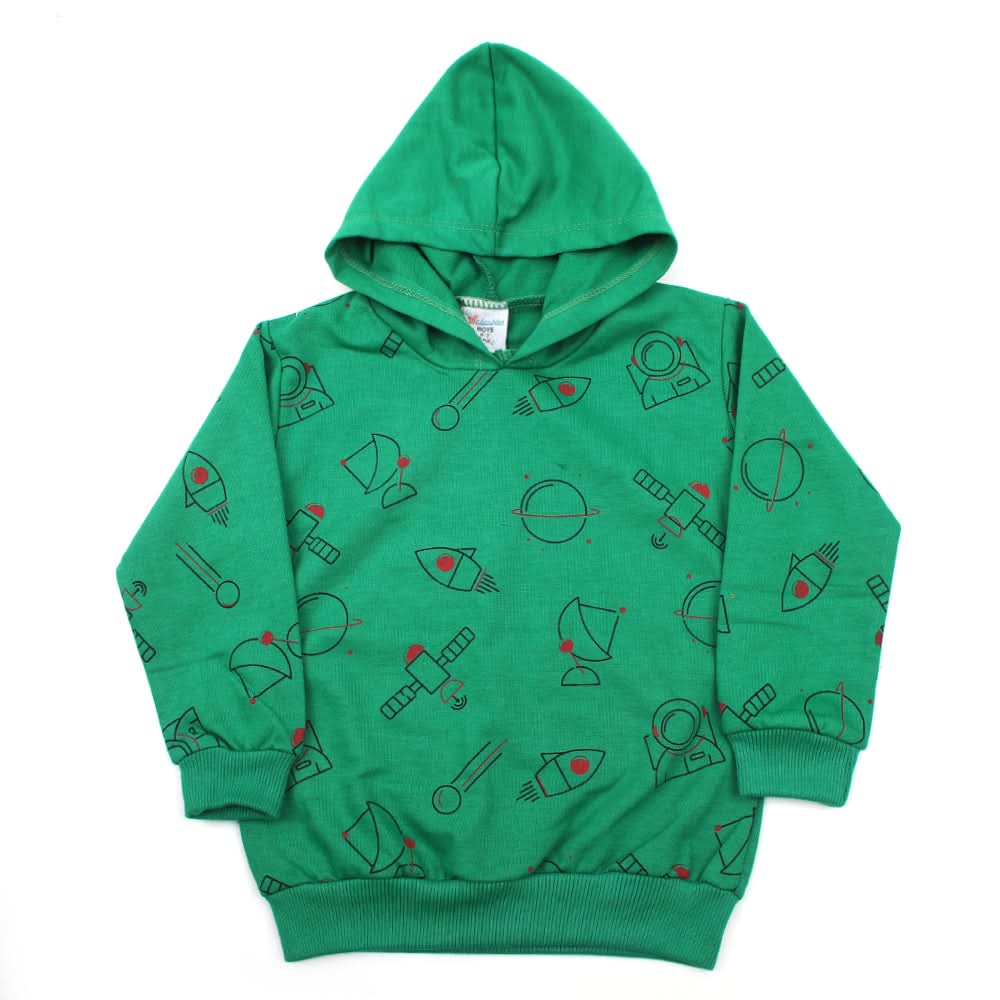 Boys Full Sleeves Hoodie - Green, Boys Hoodies & Sweat Shirts, Chase Value, Chase Value