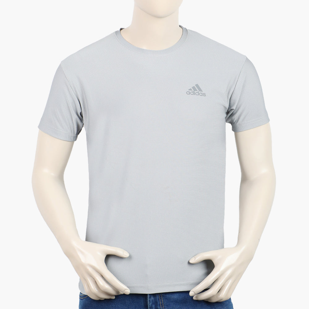 Men's Round Neck Half Sleeves T-Shirt - Grey, Men's T-Shirts & Polos, Chase Value, Chase Value