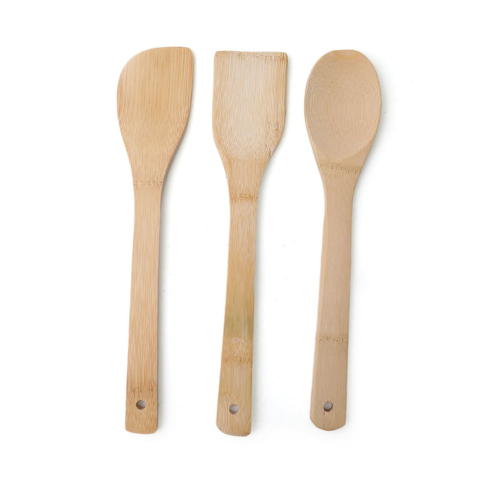 Wooden Kitchen Spoon Set Pack Of 3 - Fawn, Spoons & Forks, Chase Value, Chase Value