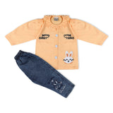 Girls Full Sleeves Tight Suit - Peach, Girls Suits, Chase Value, Chase Value