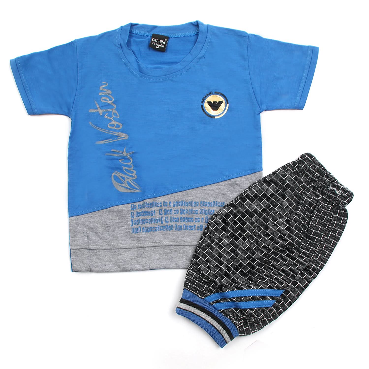 Boys Half Sleeves Short Suit - Blue, Boys Sets & Suits, Chase Value, Chase Value