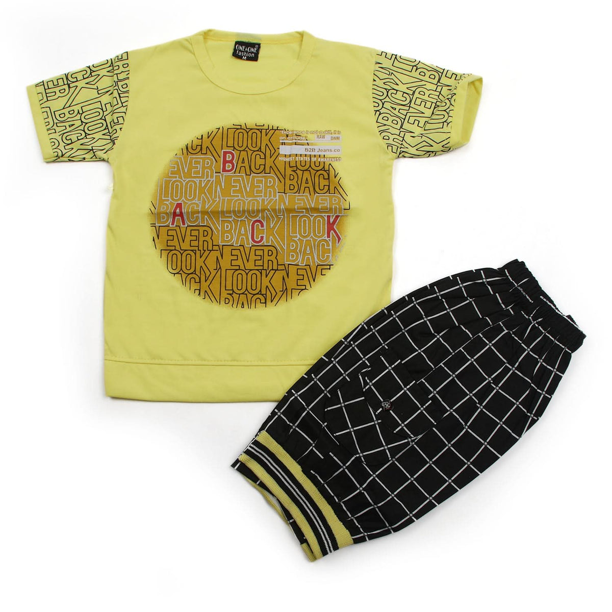 Boys Half Sleeves Short Suit - Yellow, Boys Sets & Suits, Chase Value, Chase Value
