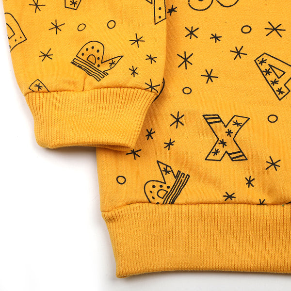 Boys Full Sleeves Hoodie T-Shirt - Yellow