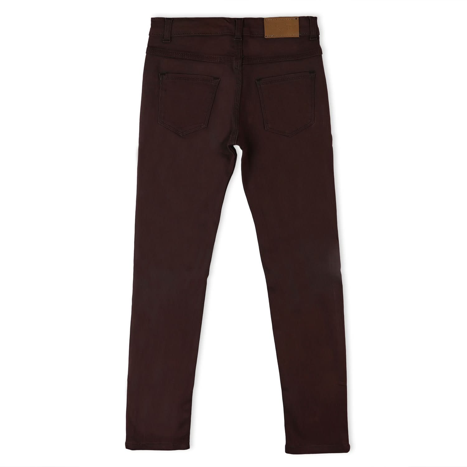 Girls Denim Pant - Dark Brown, Girls Pants & Capri, Chase Value, Chase Value