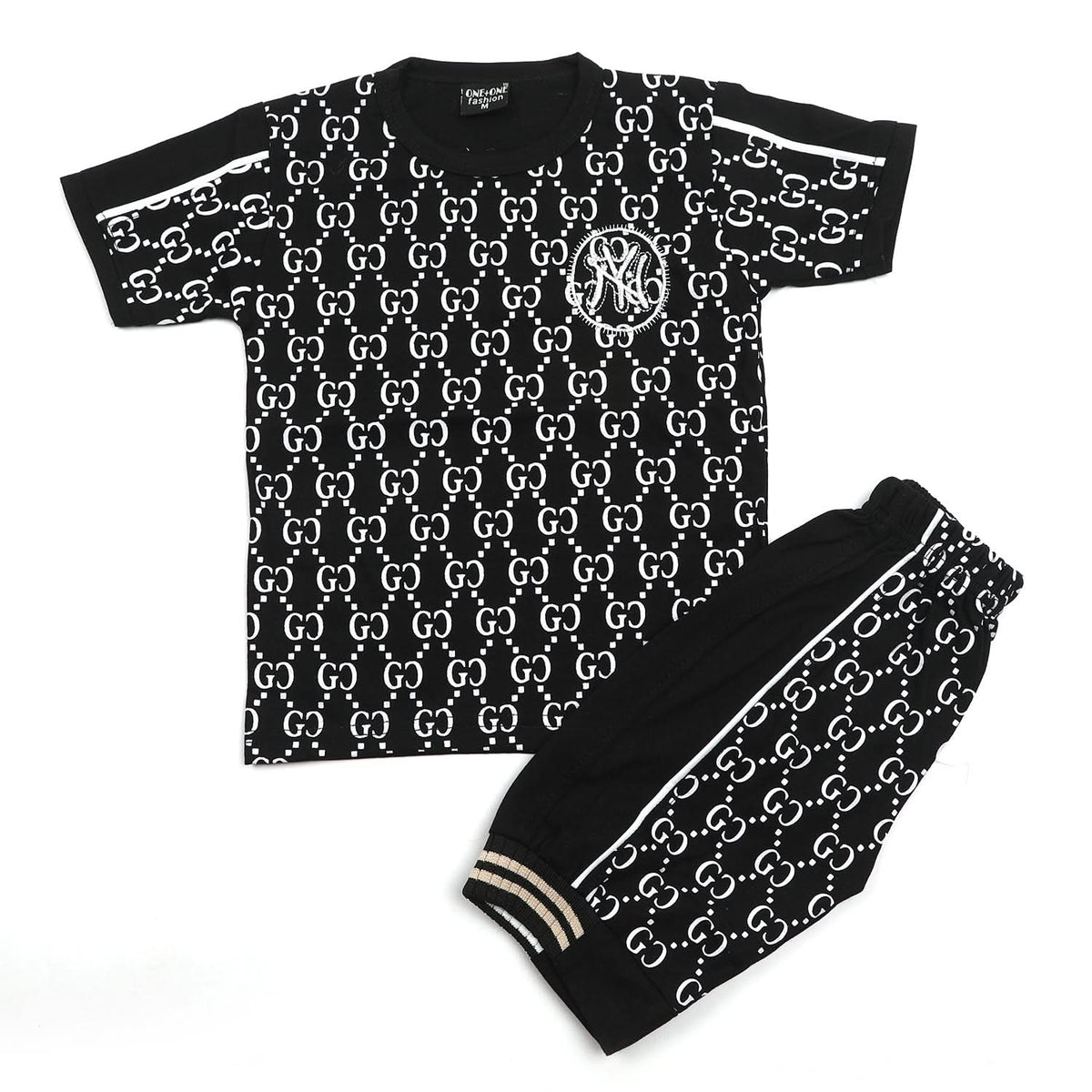 Boys Half Sleeves Short Suit - Black, Boys Sets & Suits, Chase Value, Chase Value
