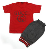 Boys Half Sleeves Short Suit - Red, Boys Sets & Suits, Chase Value, Chase Value
