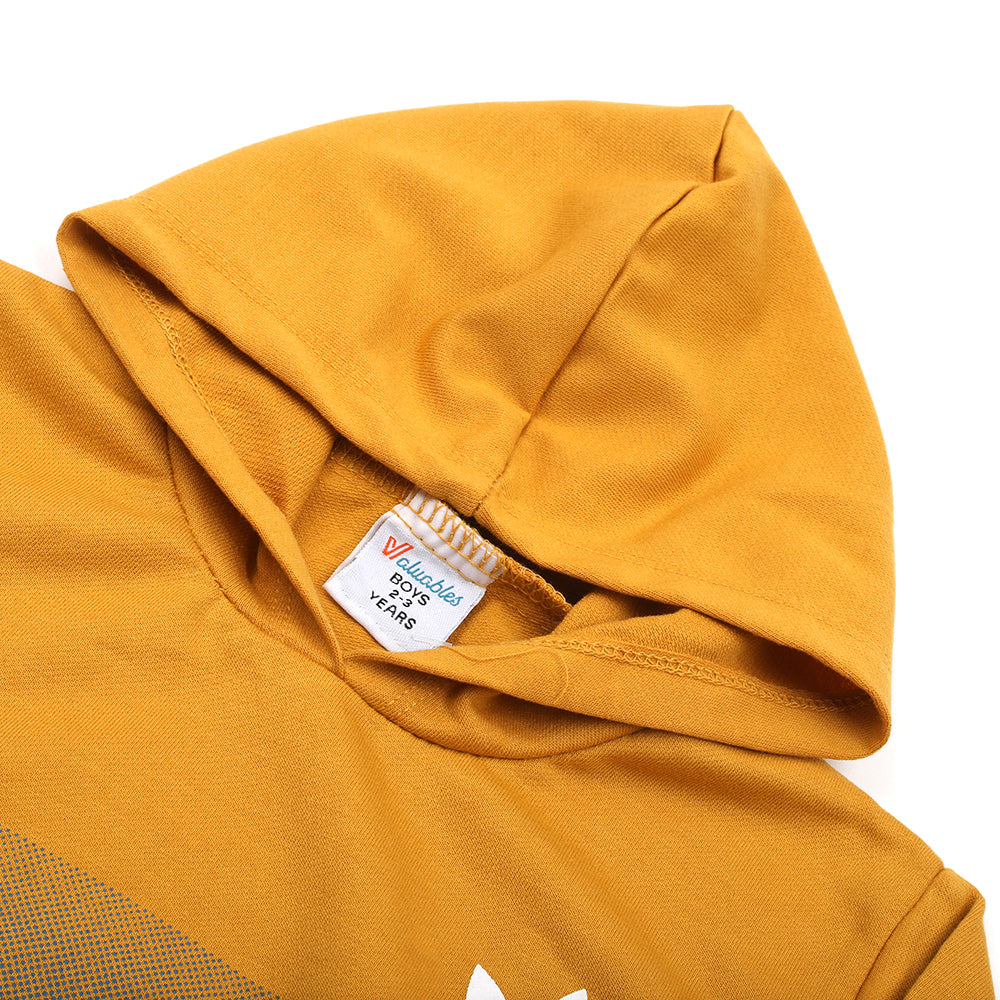 Boys Full Sleeves Hoodie - Mustard, Boys Hoodies & Sweat Shirts, Chase Value, Chase Value