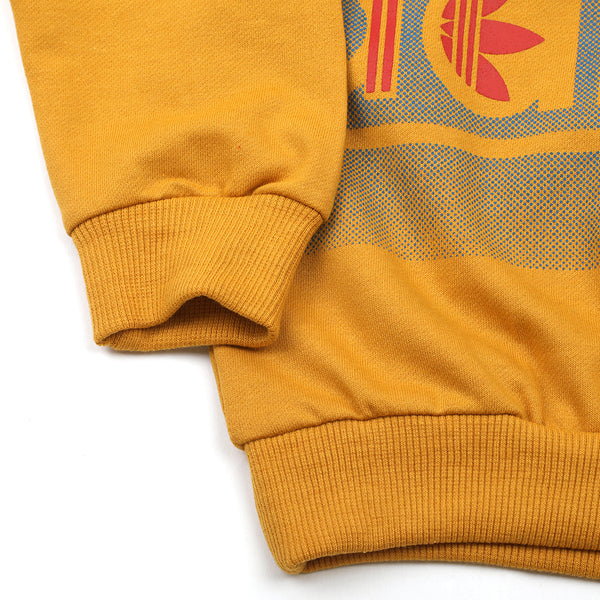 Boys Full Sleeves Hoodie T-Shirt - Mustard