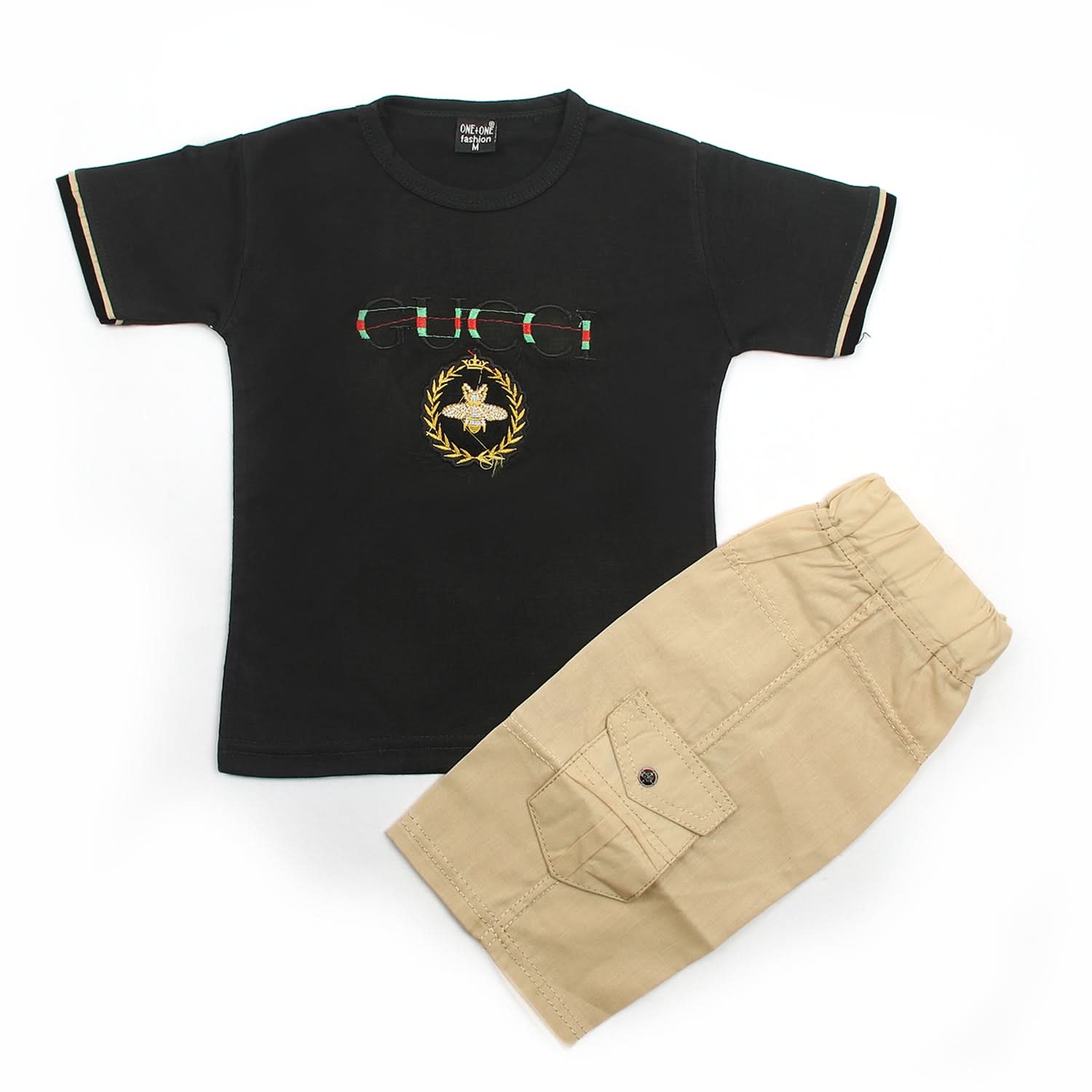 Boys Half Sleeves Short Suit - Black, Boys Sets & Suits, Chase Value, Chase Value