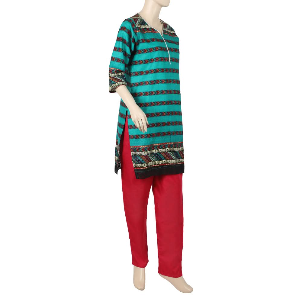Women's Printed 2Pcs Lawn Suit - Multi, Women Shalwar Suits, Chase Value, Chase Value