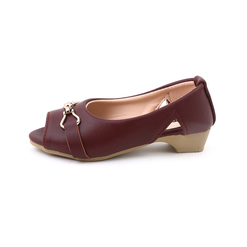 Girls Peeptoe - Maroon, Girls Peeptoe, Chase Value, Chase Value