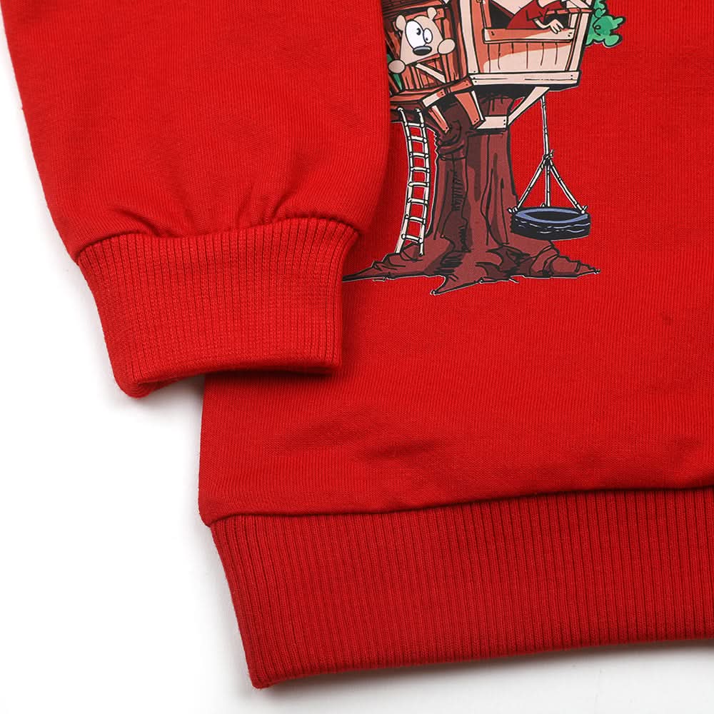 Boys Full Sleeves SweatShirt - Red, Boys Hoodies & Sweat Shirts, Chase Value, Chase Value