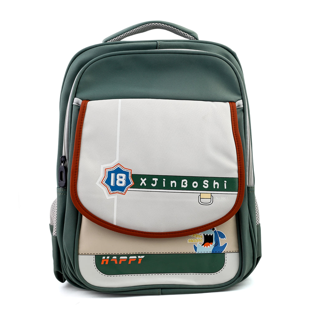Kids School Backpack 16" - Green, School Bags, Chase Value, Chase Value