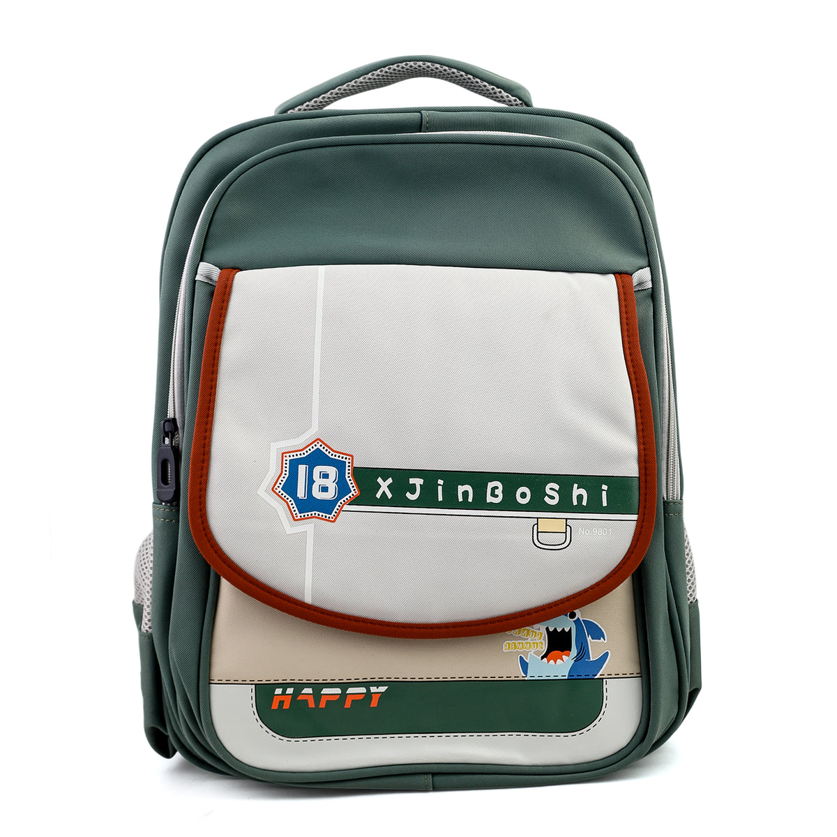 Kids School Backpack 16" - Green, School Bags, Chase Value, Chase Value
