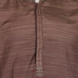 Men's Slim Fit Embroidered Kurta - Brown, Men's Kurtas, Chase Value, Chase Value
