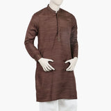 Men's Slim Fit Embroidered Kurta - Brown, Men's Kurtas, Chase Value, Chase Value