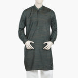 Men's Slim Fit Embroidered Kurta - Green, Men's Kurtas, Chase Value, Chase Value