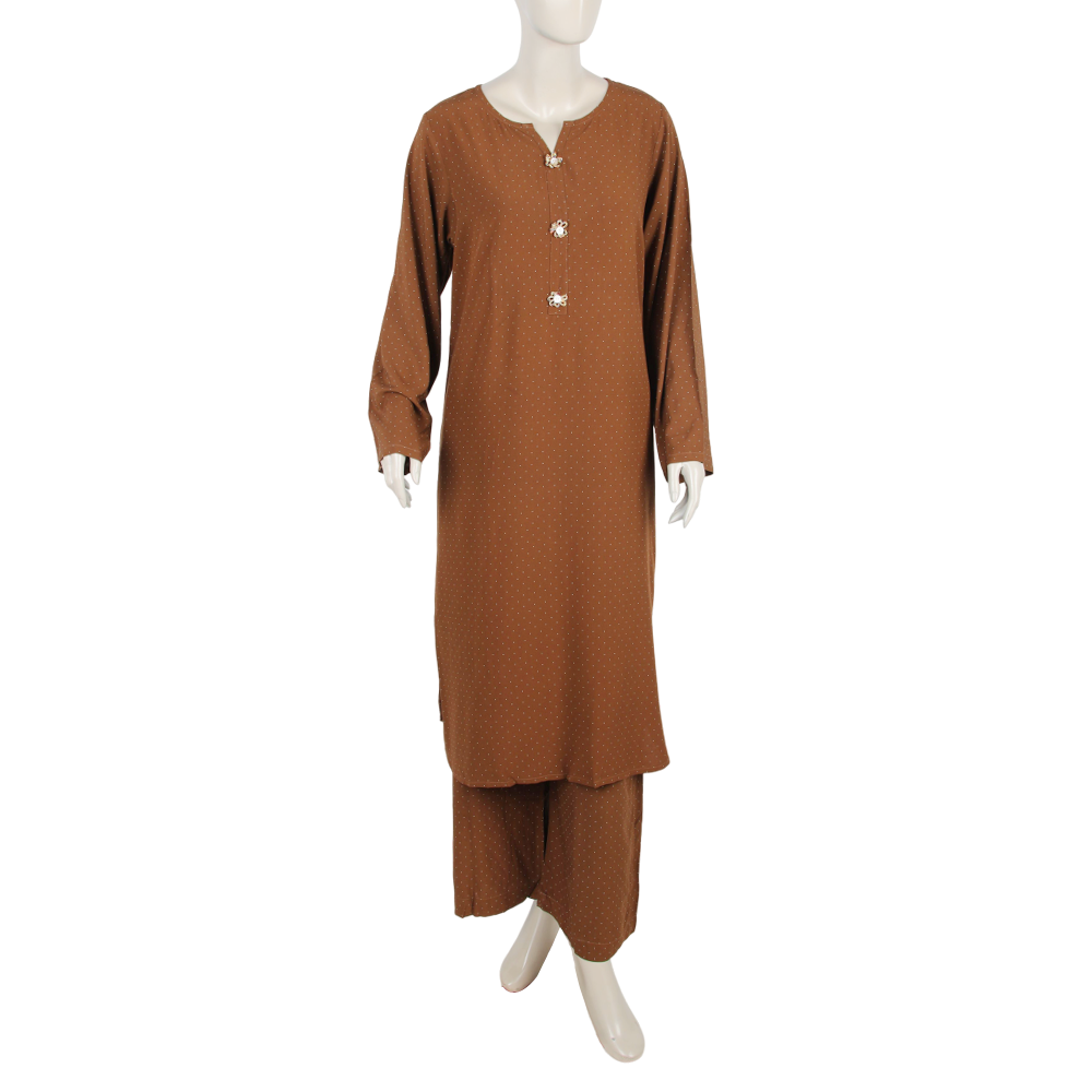 Women's Printed Linen Co-Ord Set - Brown, Women Co-Ord Set, Chase Value, Chase Value