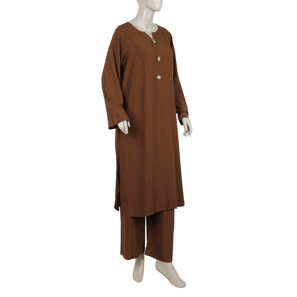 Women's Printed Linen Co-Ord Set - Brown, Women Co-Ord Set, Chase Value, Chase Value