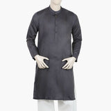 Men's Slim Fit Plain Kurta - Charcoal, Men's Kurtas, Chase Value, Chase Value