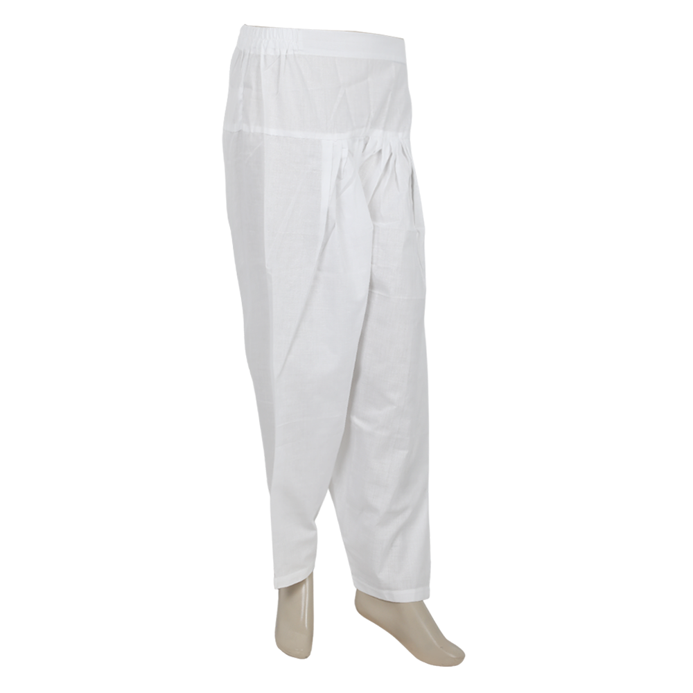 Women's Plated Shalwar - White, Women Pants & Tights, Chase Value, Chase Value