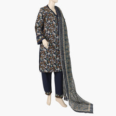 Women's Bareezay Cloud Cambric Shalwar Suit - Navy Blue