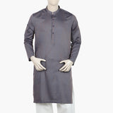 Men's Slim Fit Plain Kurta - Grey, Men's Kurtas, Chase Value, Chase Value