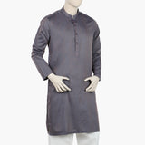 Men's Slim Fit Plain Kurta - Grey, Men's Kurtas, Chase Value, Chase Value