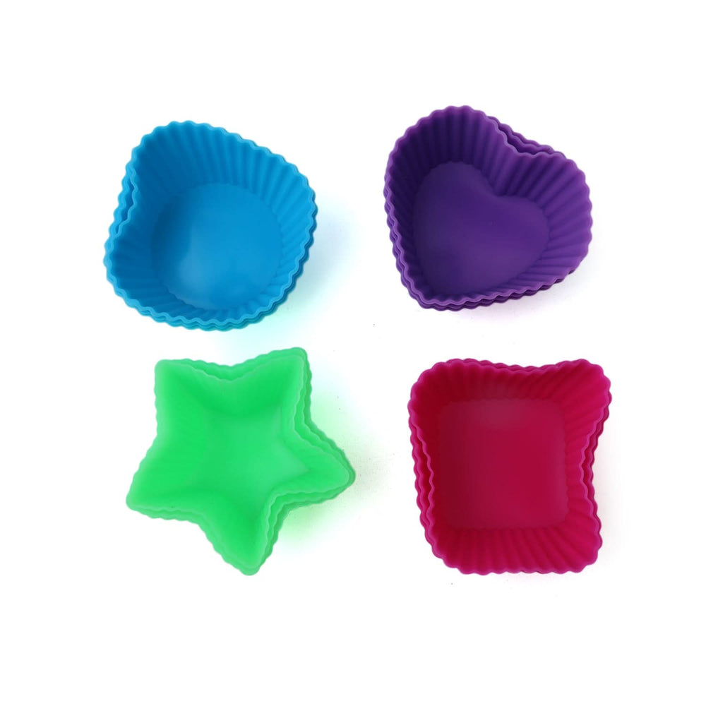 Silicon Cake Mold 12 Pcs - Multi Color, Baking, Chase Value, Chase Value