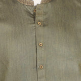 Men's Slim Fit Embroidered Kurta - Olive Green, Men's Kurtas, Chase Value, Chase Value