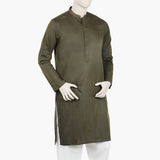 Men's Slim Fit Embroidered Kurta - Olive Green, Men's Kurtas, Chase Value, Chase Value