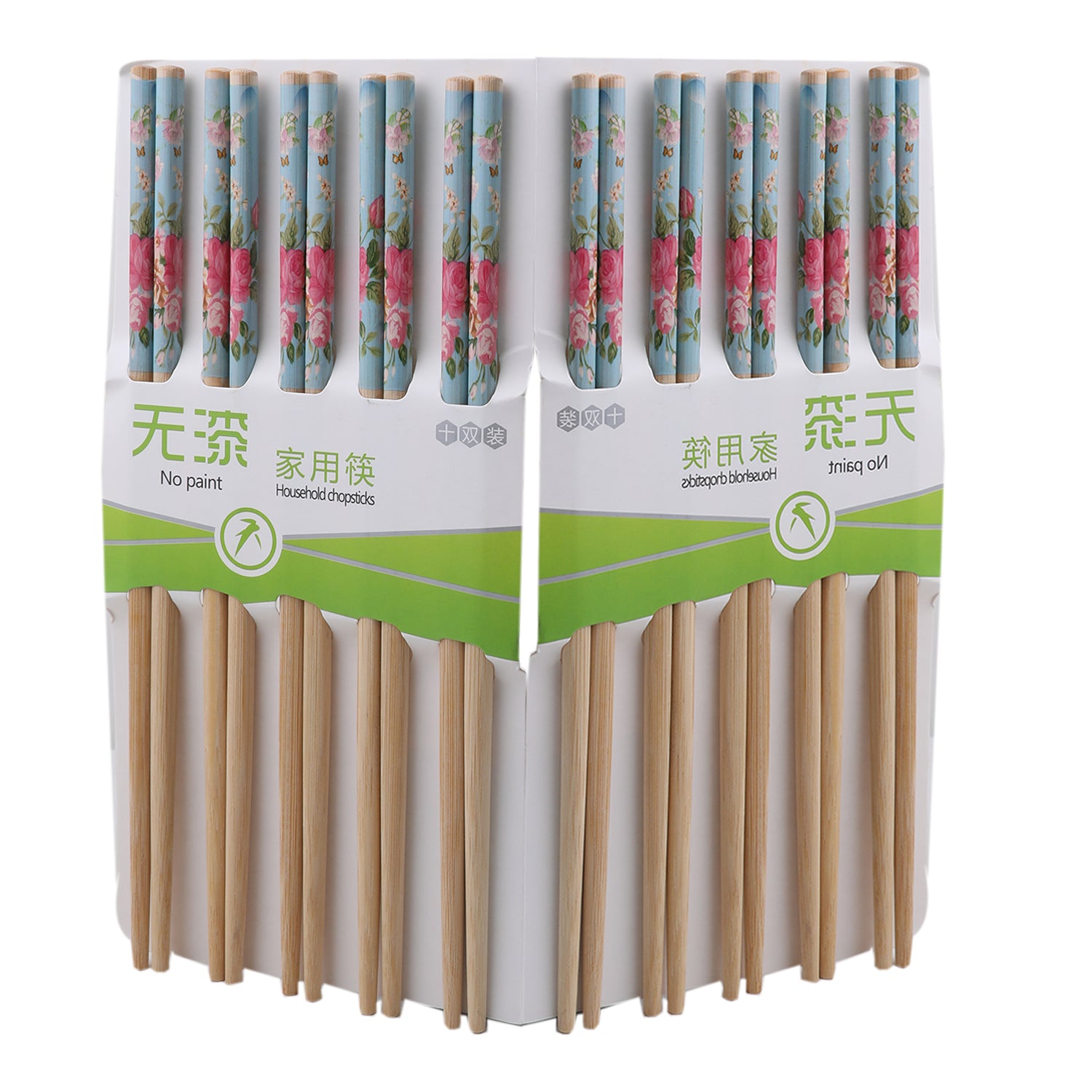 Chop Stick 10 Pair Red Wood Printed - Beige, Cutlery Set, Chase Value, Chase Value