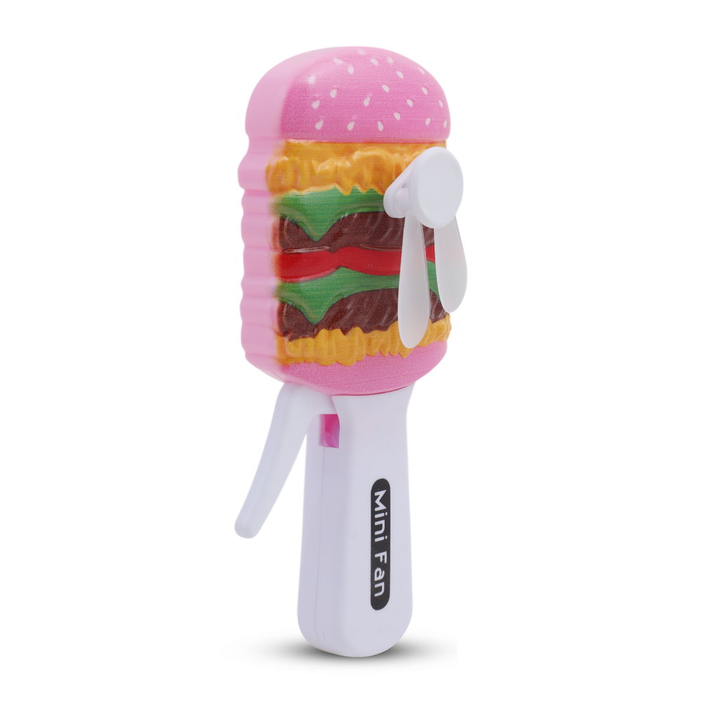 Mini Handheld Fan Designed - Hamburger, Non Battery Operated Toys, Chase Value, Chase Value