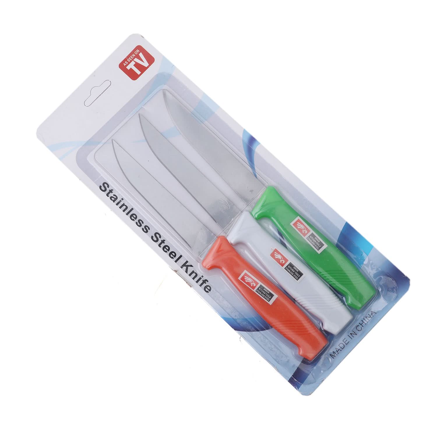 Fruit Knife 3Pcs Set - Multi Color, Knives & Cutting Board, Chase Value, Chase Value