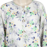 Women's Printed Linen Co-Ord Set - White, Women Co-Ord Set, Chase Value, Chase Value