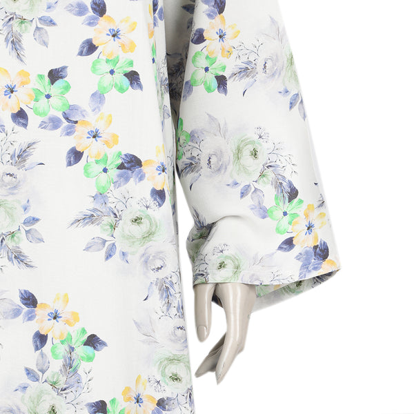 Women's Printed Linen Co-Ord Set - White