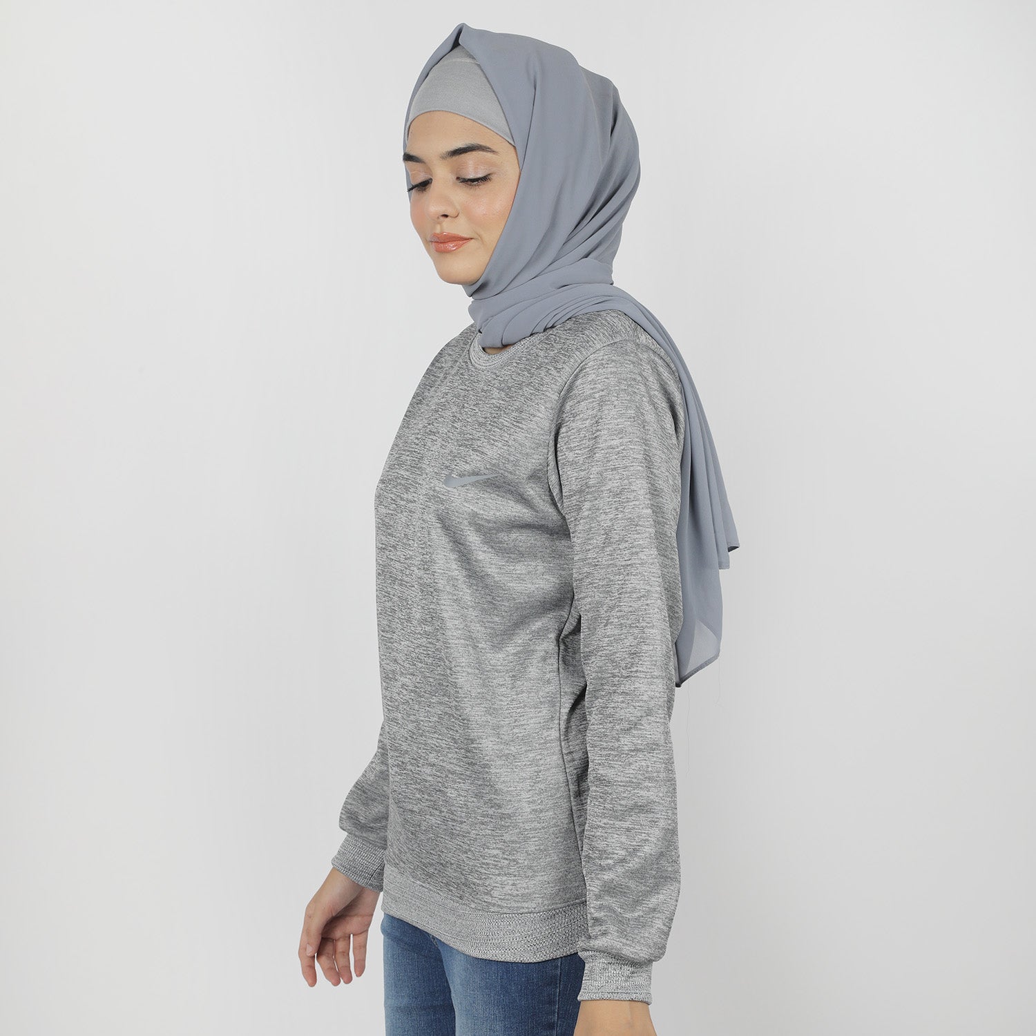 Women's Full Sleeves Sweat Shirt - Grey, Women Sweatshirts & Hoodies, Chase Value, Chase Value