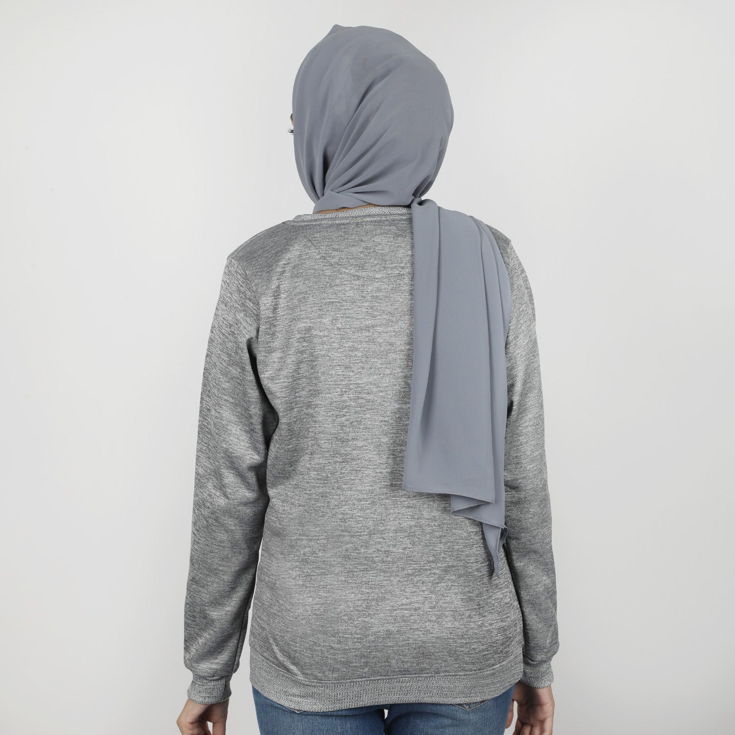 Women's Full Sleeves Sweat Shirt - Grey, Women Sweatshirts & Hoodies, Chase Value, Chase Value