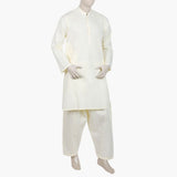 Men's Plain Kurta Shalwar Suit - Off White, Men's Shalwar Kameez, Chase Value, Chase Value